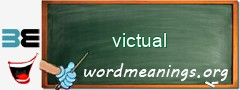 WordMeaning blackboard for victual